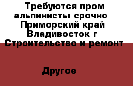 Требуются пром альпинисты срочно - Приморский край, Владивосток г. Строительство и ремонт » Другое   